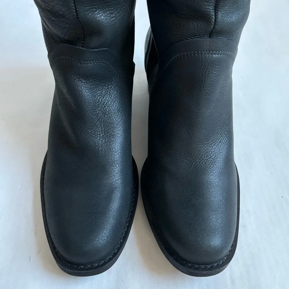 Matisse Lonestar Knee High Leather Riding Boots Black Size 7.5